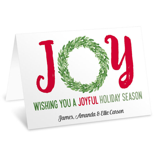 Joy Wreath Folded Gift Enclosures